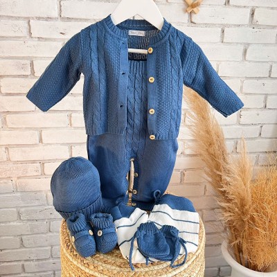  Kit Algodão doce- azul jeans novo